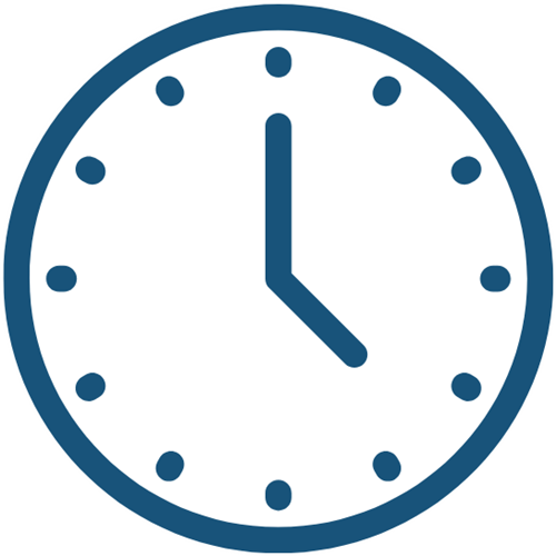 Blue clock icon